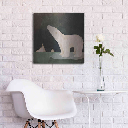 Luxe Metal Art 'Constellations Polar Bear' by Ryan Fowler, Metal Wall Art,24x24