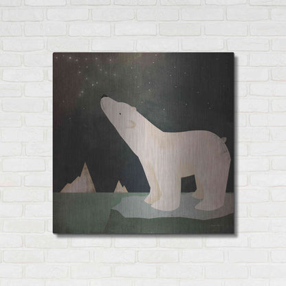 Luxe Metal Art 'Constellations Polar Bear' by Ryan Fowler, Metal Wall Art,36x36