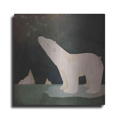 Luxe Metal Art 'Constellations Polar Bear' by Ryan Fowler, Metal Wall Art