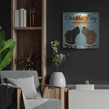 Luxe Metal Art 'Double Dog Brewing Co' by Ryan Fowler, Metal Wall Art,24x24