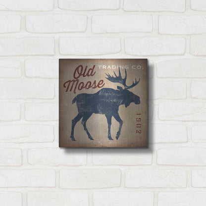 Luxe Metal Art 'Old Moose Trading Co' by Ryan Fowler, Metal Wall Art,12x12