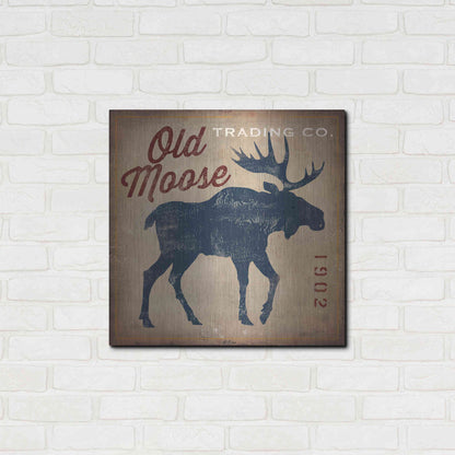 Luxe Metal Art 'Old Moose Trading Co' by Ryan Fowler, Metal Wall Art,24x24
