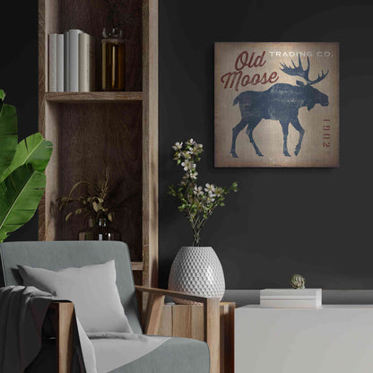 Luxe Metal Art 'Old Moose Trading Co' by Ryan Fowler, Metal Wall Art,24x24