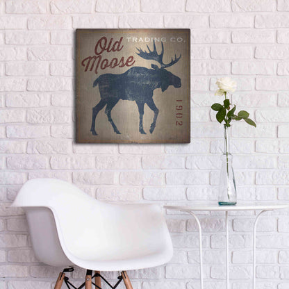 Luxe Metal Art 'Old Moose Trading Co' by Ryan Fowler, Metal Wall Art,24x24