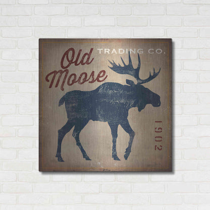 Luxe Metal Art 'Old Moose Trading Co' by Ryan Fowler, Metal Wall Art,36x36