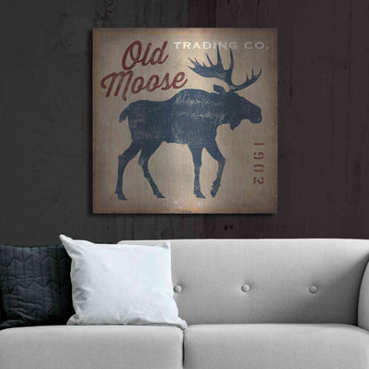 Luxe Metal Art 'Old Moose Trading Co' by Ryan Fowler, Metal Wall Art,36x36
