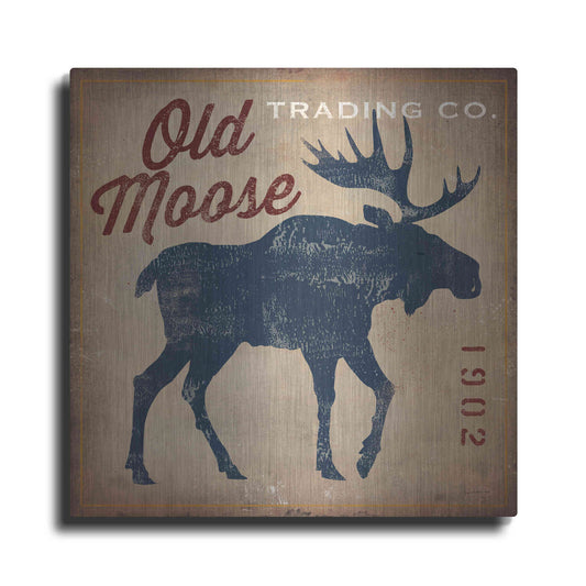 Luxe Metal Art 'Old Moose Trading Co' by Ryan Fowler, Metal Wall Art