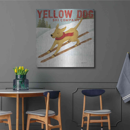Luxe Metal Art 'Yellow Dog Ski Co' by Ryan Fowler, Metal Wall Art,36x36