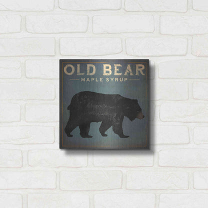 Luxe Metal Art 'Old Bear' by Ryan Fowler, Metal Wall Art,12x12