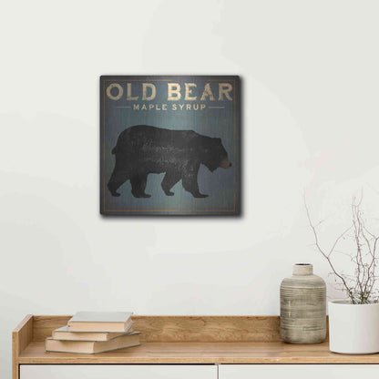 Luxe Metal Art 'Old Bear' by Ryan Fowler, Metal Wall Art,12x12
