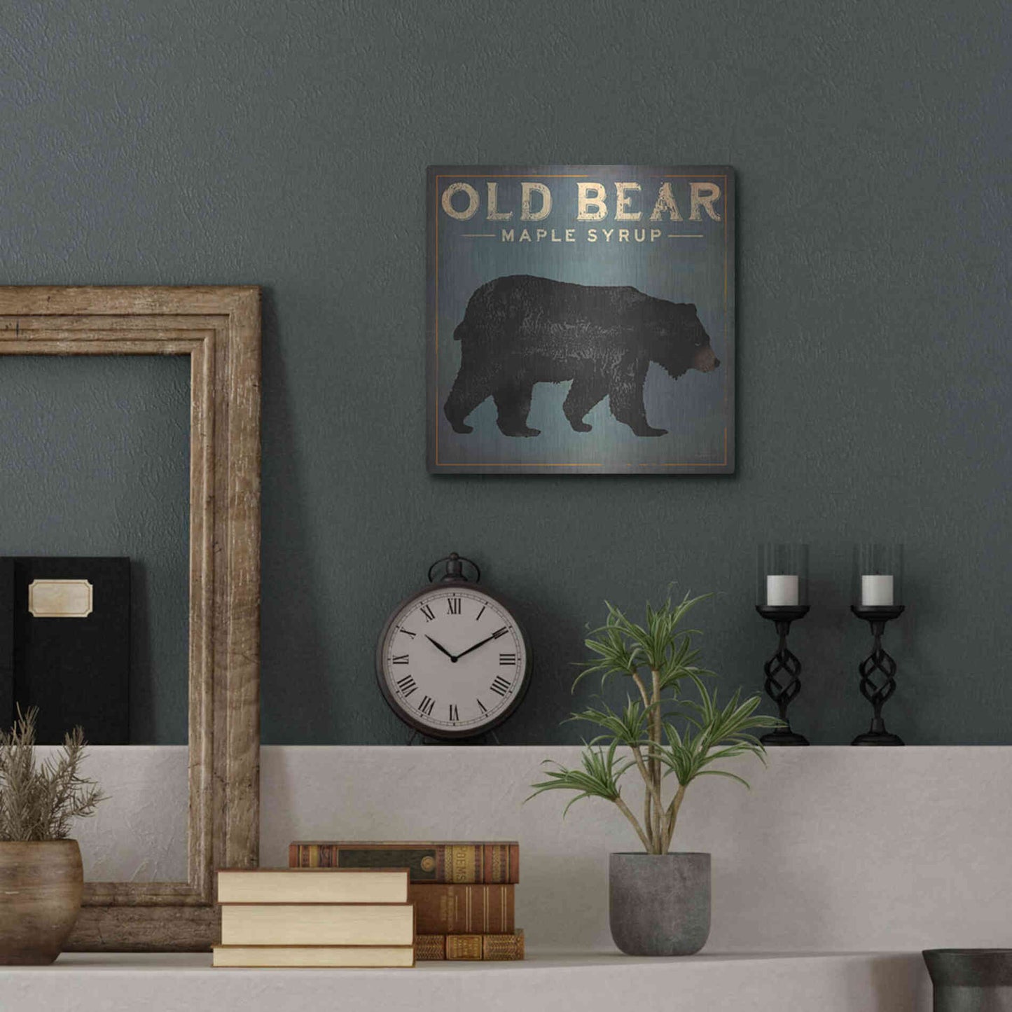 Luxe Metal Art 'Old Bear' by Ryan Fowler, Metal Wall Art,12x12
