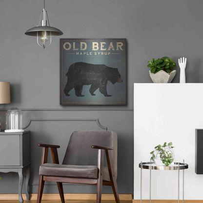 Luxe Metal Art 'Old Bear' by Ryan Fowler, Metal Wall Art,24x24