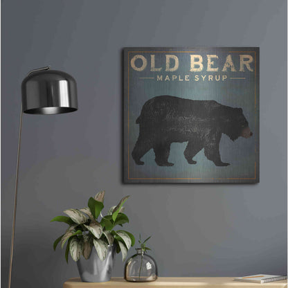 Luxe Metal Art 'Old Bear' by Ryan Fowler, Metal Wall Art,24x24
