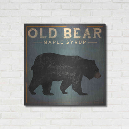 Luxe Metal Art 'Old Bear' by Ryan Fowler, Metal Wall Art,36x36