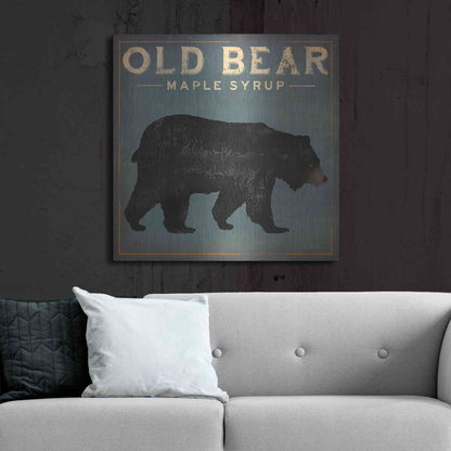 Luxe Metal Art 'Old Bear' by Ryan Fowler, Metal Wall Art,36x36