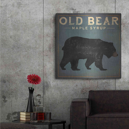 Luxe Metal Art 'Old Bear' by Ryan Fowler, Metal Wall Art,36x36