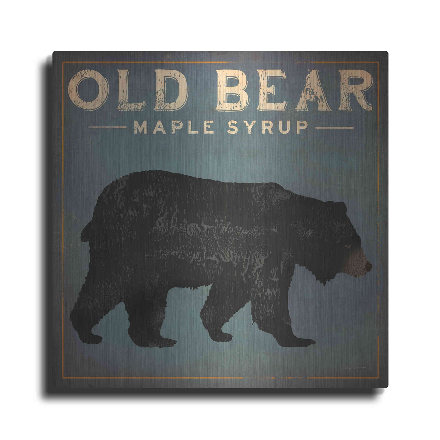Luxe Metal Art 'Old Bear' by Ryan Fowler, Metal Wall Art