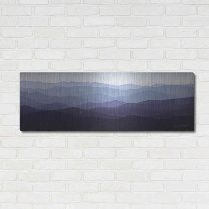 Luxe Metal Art 'Purple Mountains' by Ryan Fowler, Metal Wall Art,48x16