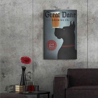 Luxe Metal Art 'Great Dane Brewing Co' by Ryan Fowler, Metal Wall Art,24x36