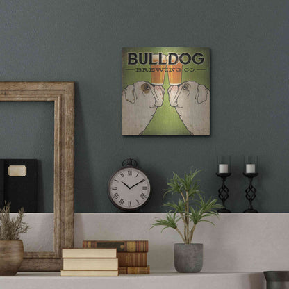 Luxe Metal Art 'Bulldog Brewing' by Ryan Fowler, Metal Wall Art,12x12