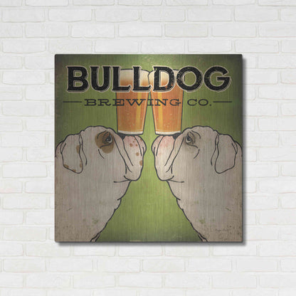Luxe Metal Art 'Bulldog Brewing' by Ryan Fowler, Metal Wall Art,36x36