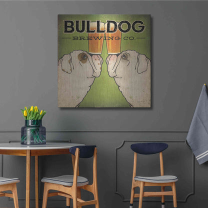 Luxe Metal Art 'Bulldog Brewing' by Ryan Fowler, Metal Wall Art,36x36