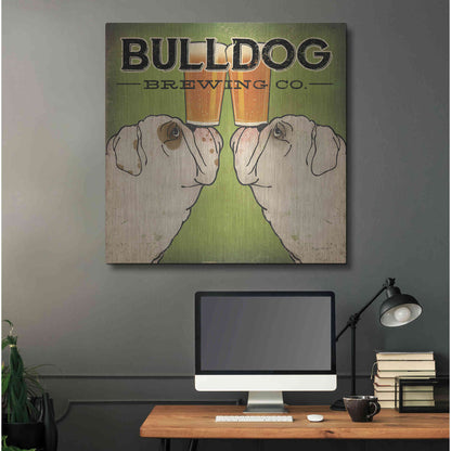 Luxe Metal Art 'Bulldog Brewing' by Ryan Fowler, Metal Wall Art,36x36