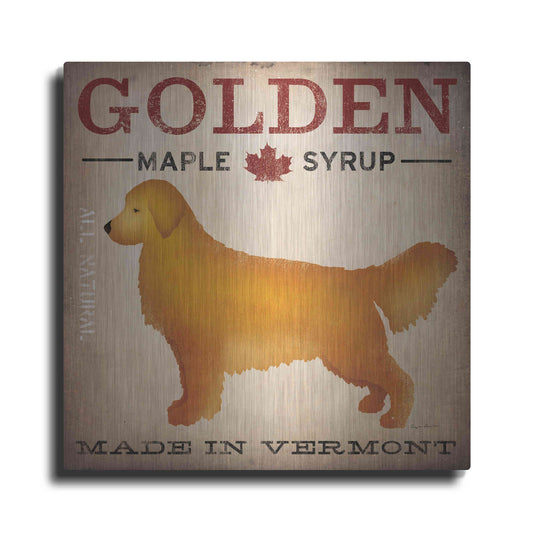 Luxe Metal Art 'Golden Dog At Show' by Ryan Fowler, Metal Wall Art