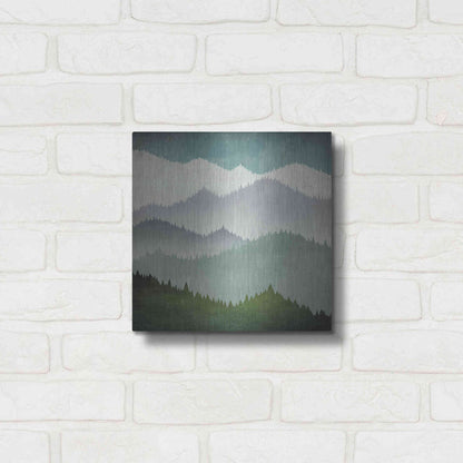 Luxe Metal Art 'First Snow' by Ryan Fowler, Metal Wall Art,12x12