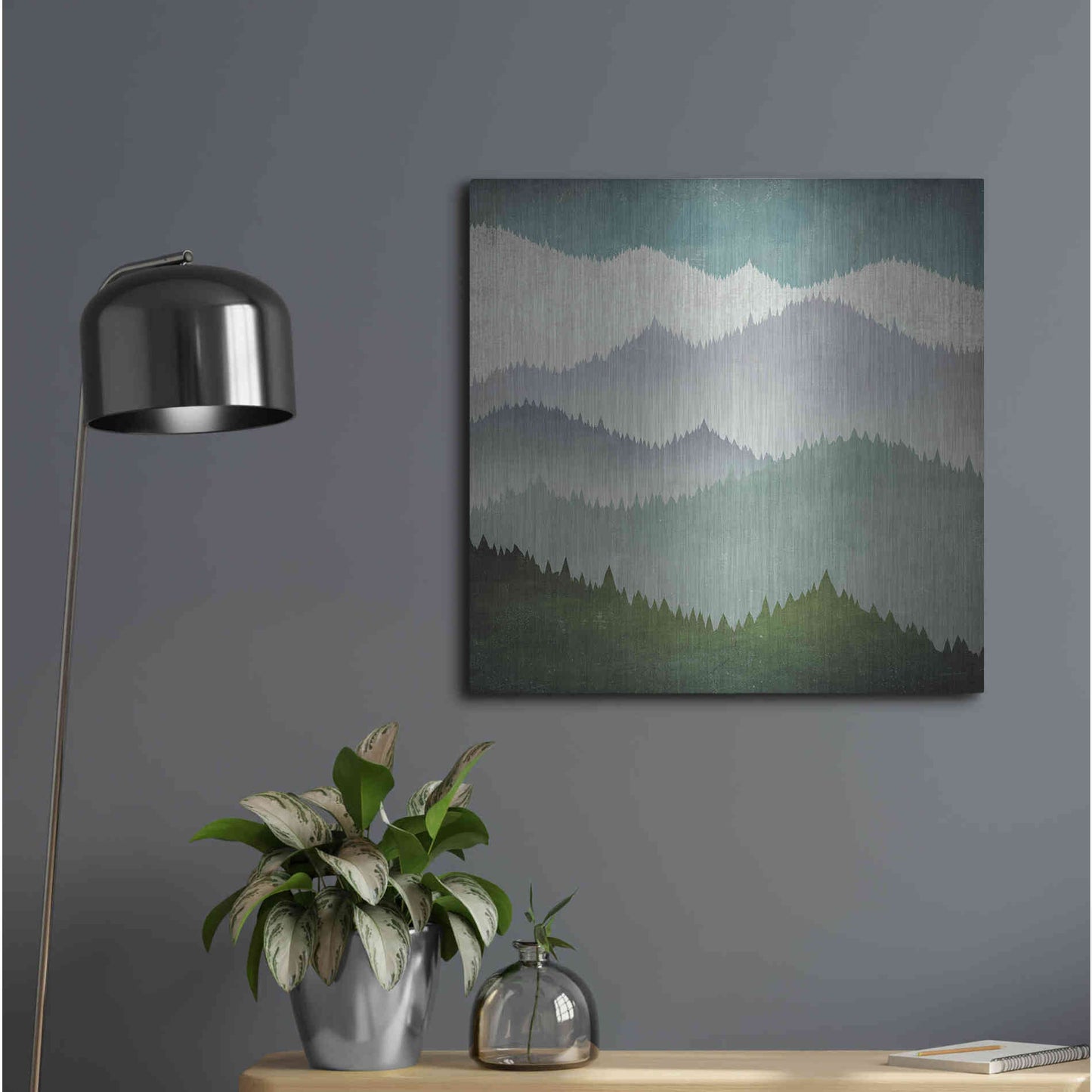 Luxe Metal Art 'First Snow' by Ryan Fowler, Metal Wall Art,24x24