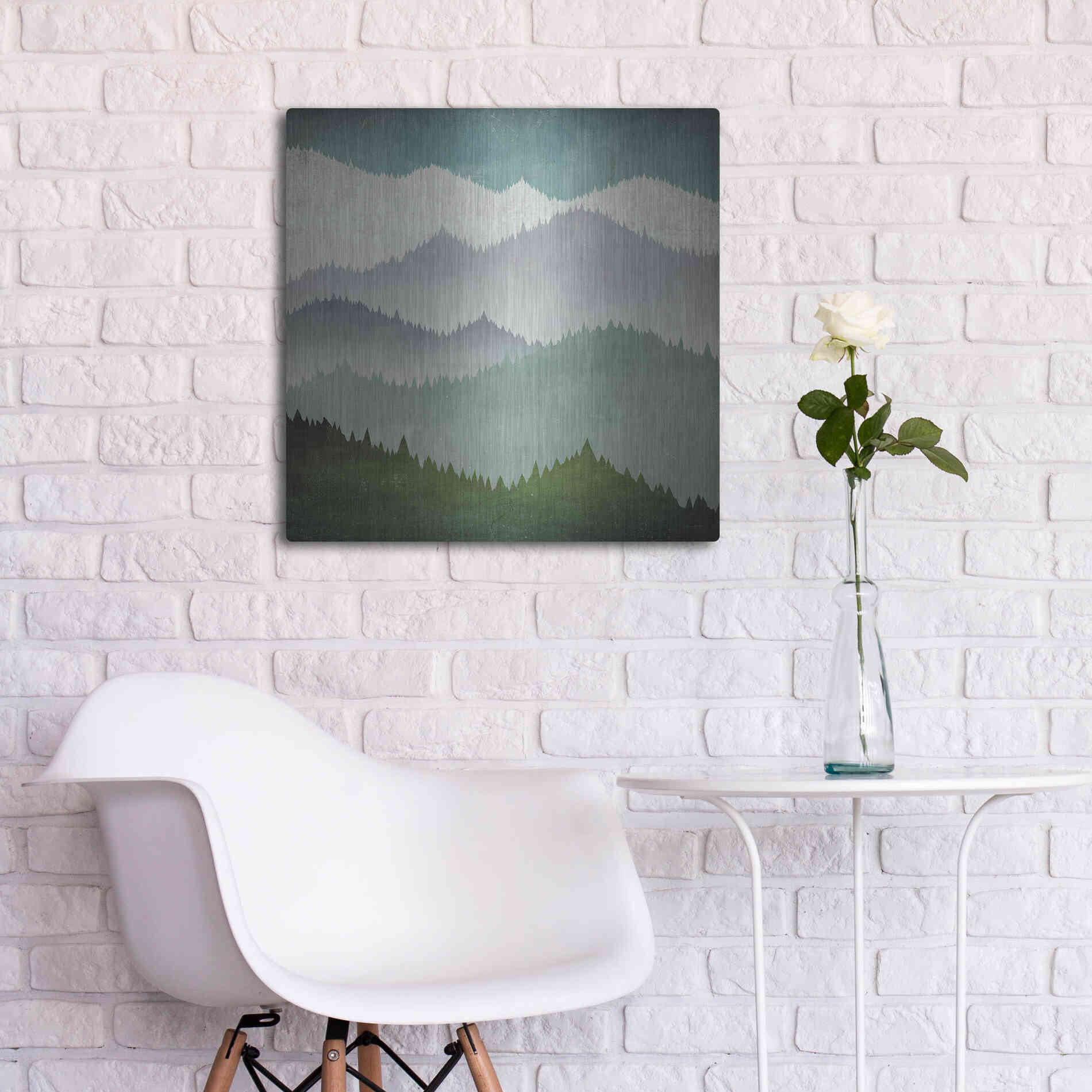 Luxe Metal Art 'First Snow' by Ryan Fowler, Metal Wall Art,24x24