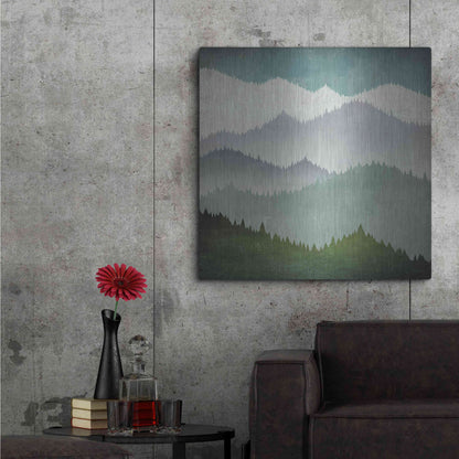 Luxe Metal Art 'First Snow' by Ryan Fowler, Metal Wall Art,36x36