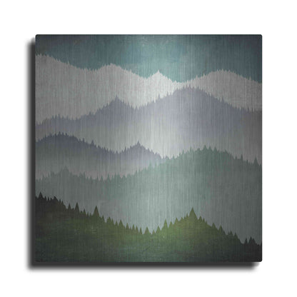 Luxe Metal Art 'First Snow' by Ryan Fowler, Metal Wall Art