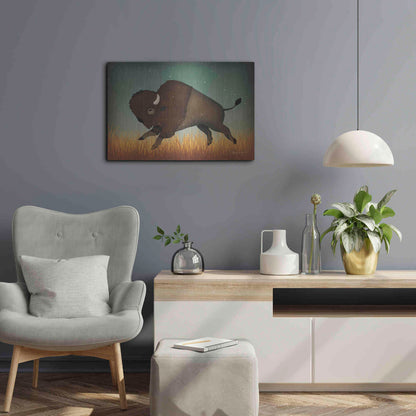 Luxe Metal Art 'Buffalo Bison II' by Ryan Fowler, Metal Wall Art,24x16