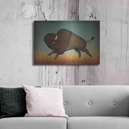 Luxe Metal Art 'Buffalo Bison II' by Ryan Fowler, Metal Wall Art,36x24
