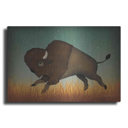 Luxe Metal Art 'Buffalo Bison II' by Ryan Fowler, Metal Wall Art