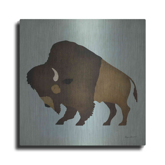 Luxe Metal Art 'Buffalo Bison I' by Ryan Fowler, Metal Wall Art