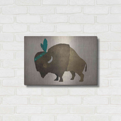 Luxe Metal Art 'Buffalo Bison III' by Ryan Fowler, Metal Wall Art,24x16
