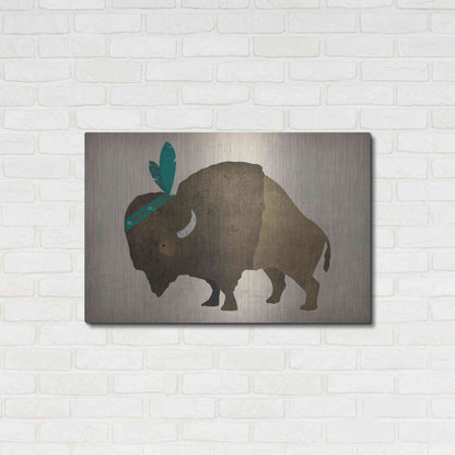 Luxe Metal Art 'Buffalo Bison III' by Ryan Fowler, Metal Wall Art,36x24
