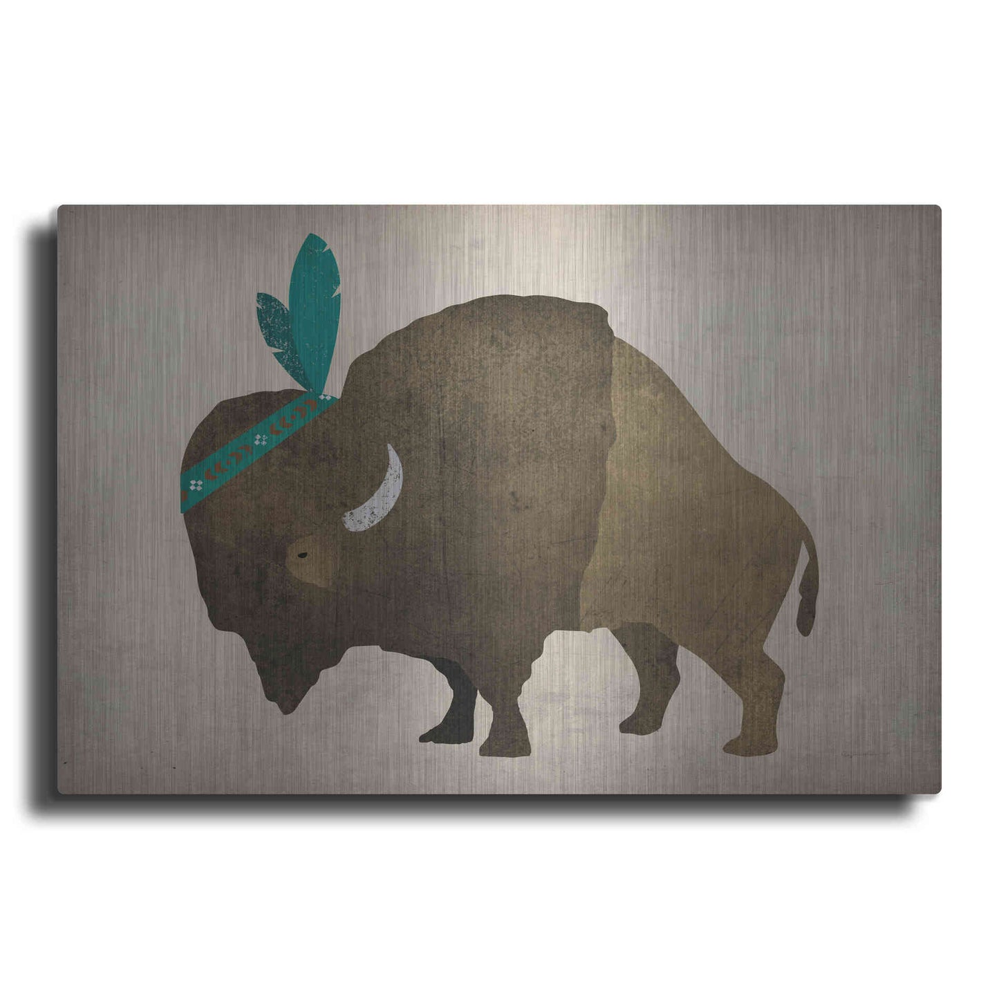 Luxe Metal Art 'Buffalo Bison III' by Ryan Fowler, Metal Wall Art