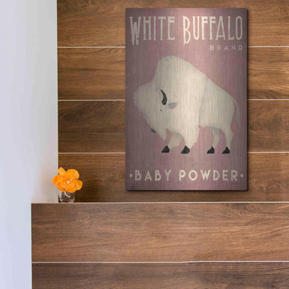 Luxe Metal Art 'Buffalo Bison IV' by Ryan Fowler, Metal Wall Art,12x16