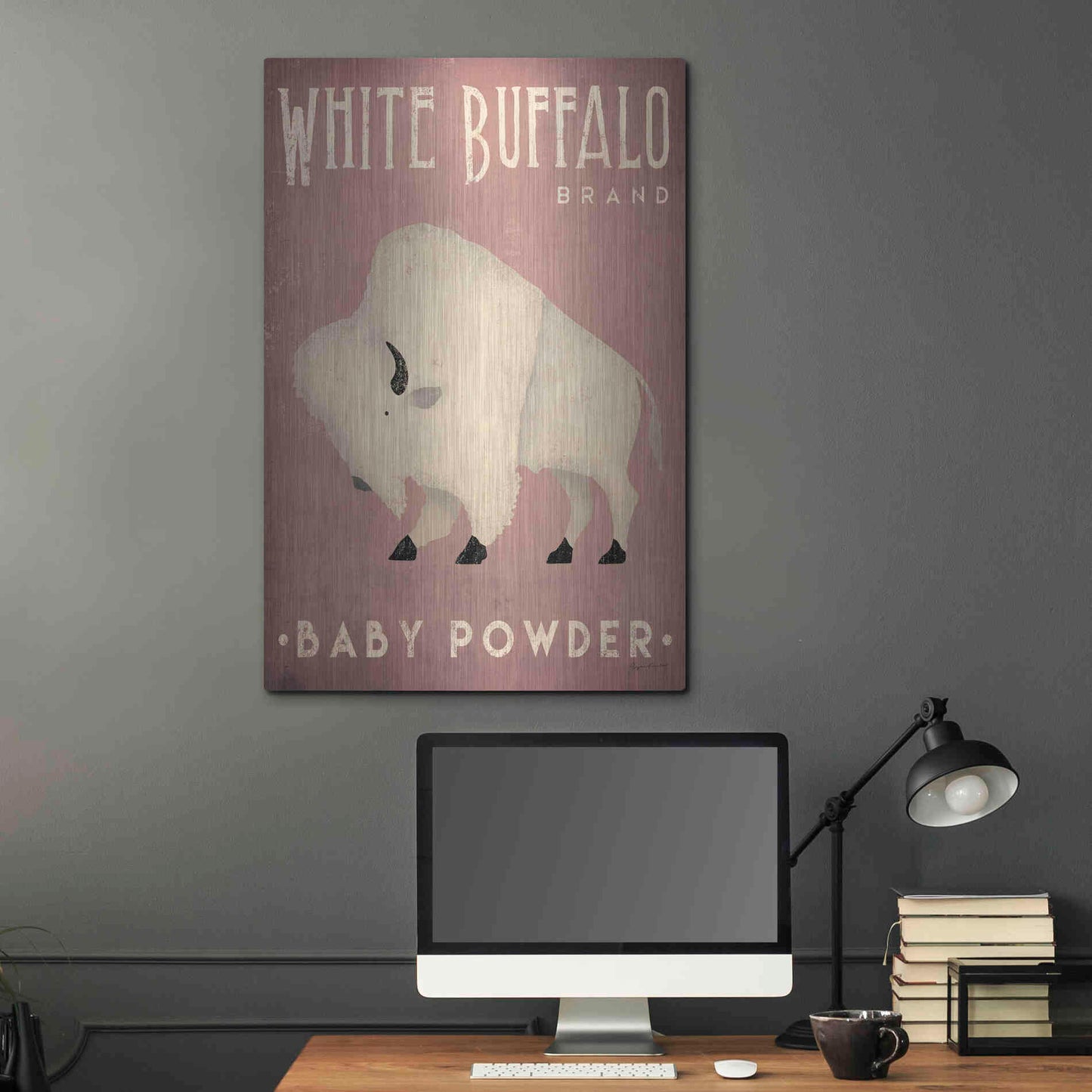 Luxe Metal Art 'Buffalo Bison IV' by Ryan Fowler, Metal Wall Art,24x36