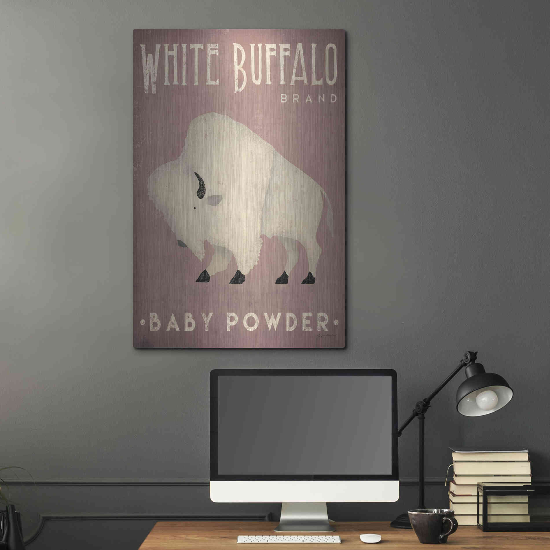 Luxe Metal Art 'Buffalo Bison IV' by Ryan Fowler, Metal Wall Art,24x36