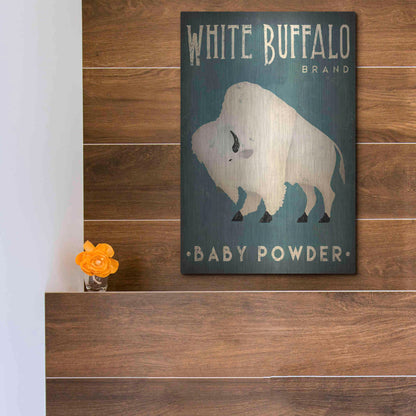 Luxe Metal Art 'Buffalo Bison V' by Ryan Fowler, Metal Wall Art,12x16