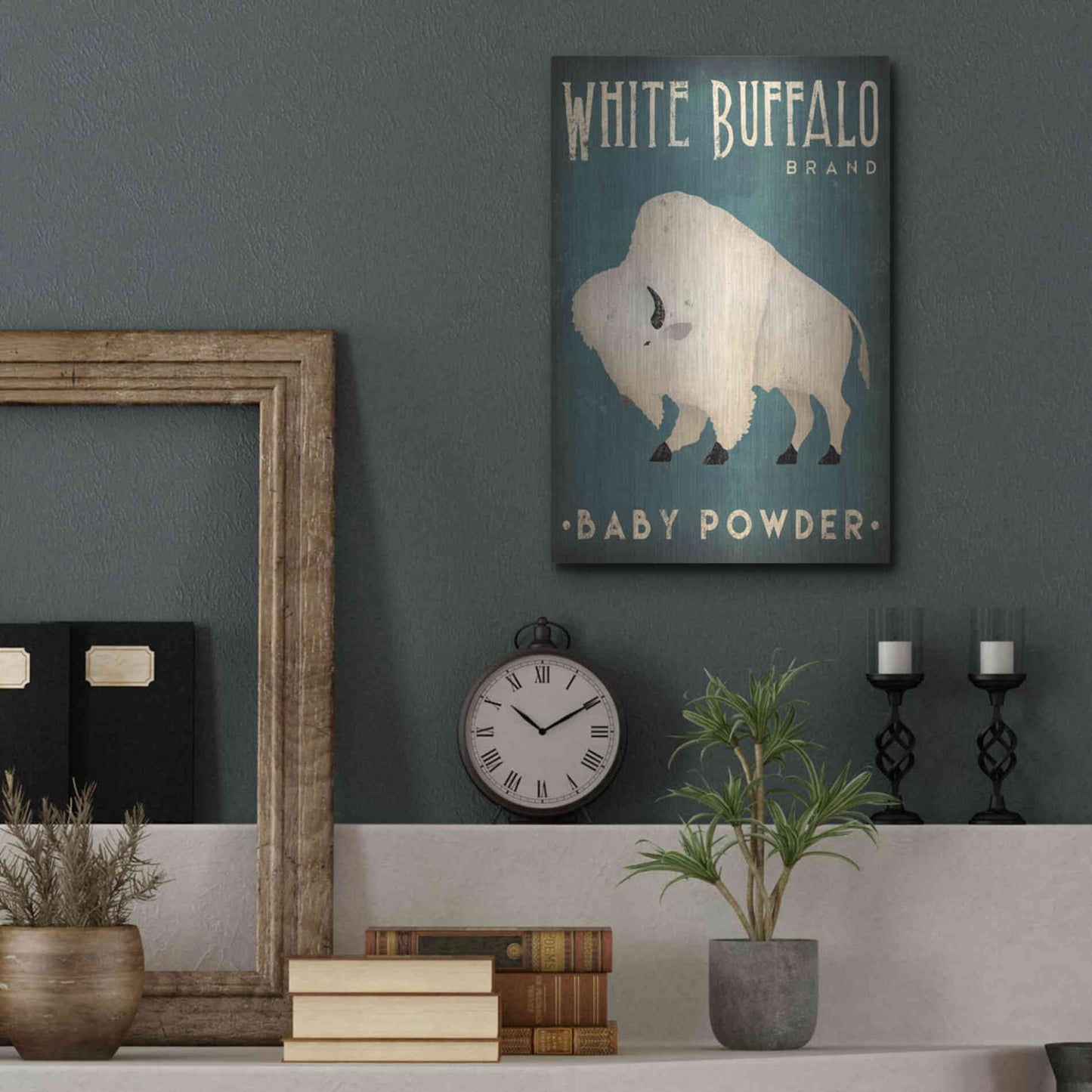 Luxe Metal Art 'Buffalo Bison V' by Ryan Fowler, Metal Wall Art,12x16