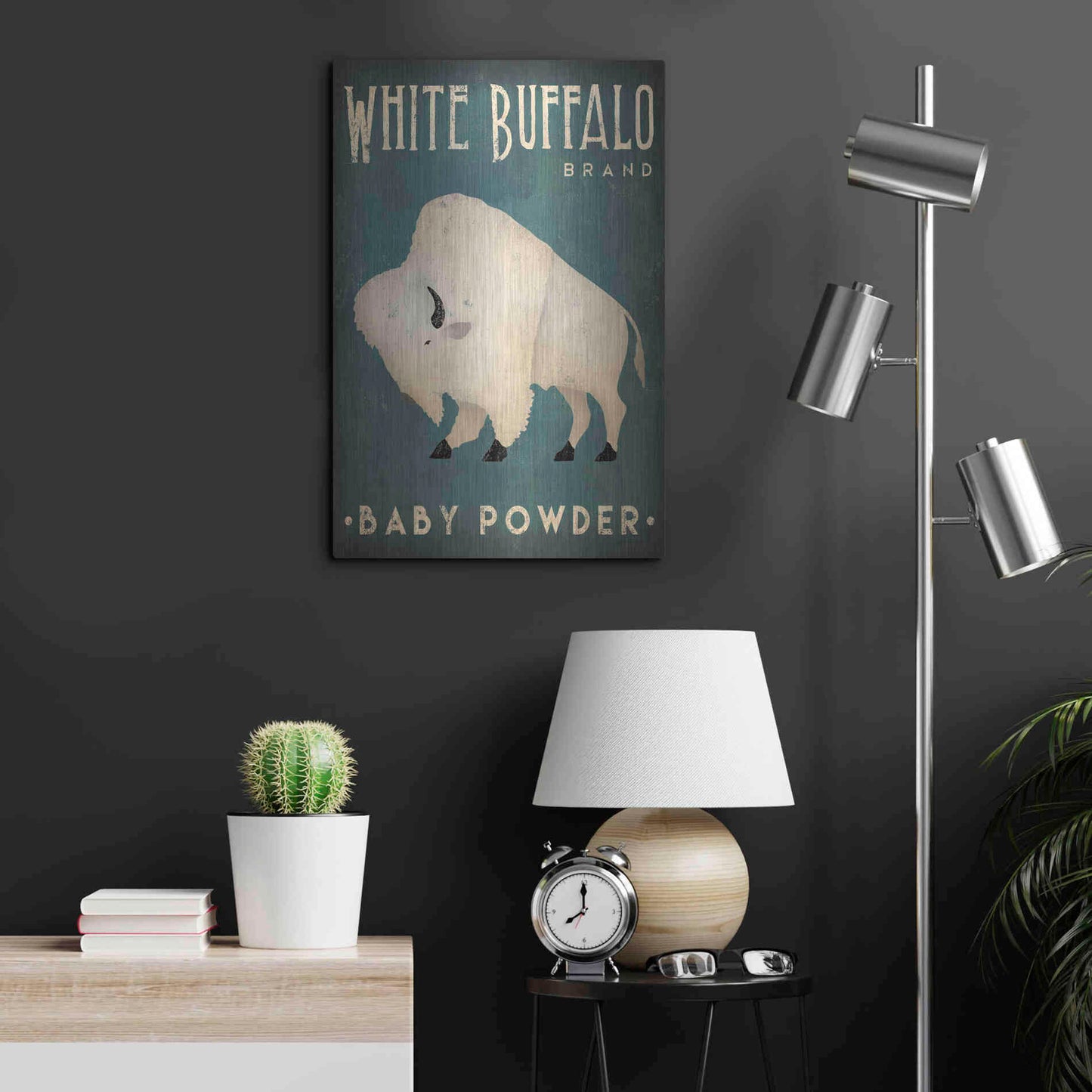 Luxe Metal Art 'Buffalo Bison V' by Ryan Fowler, Metal Wall Art,16x24
