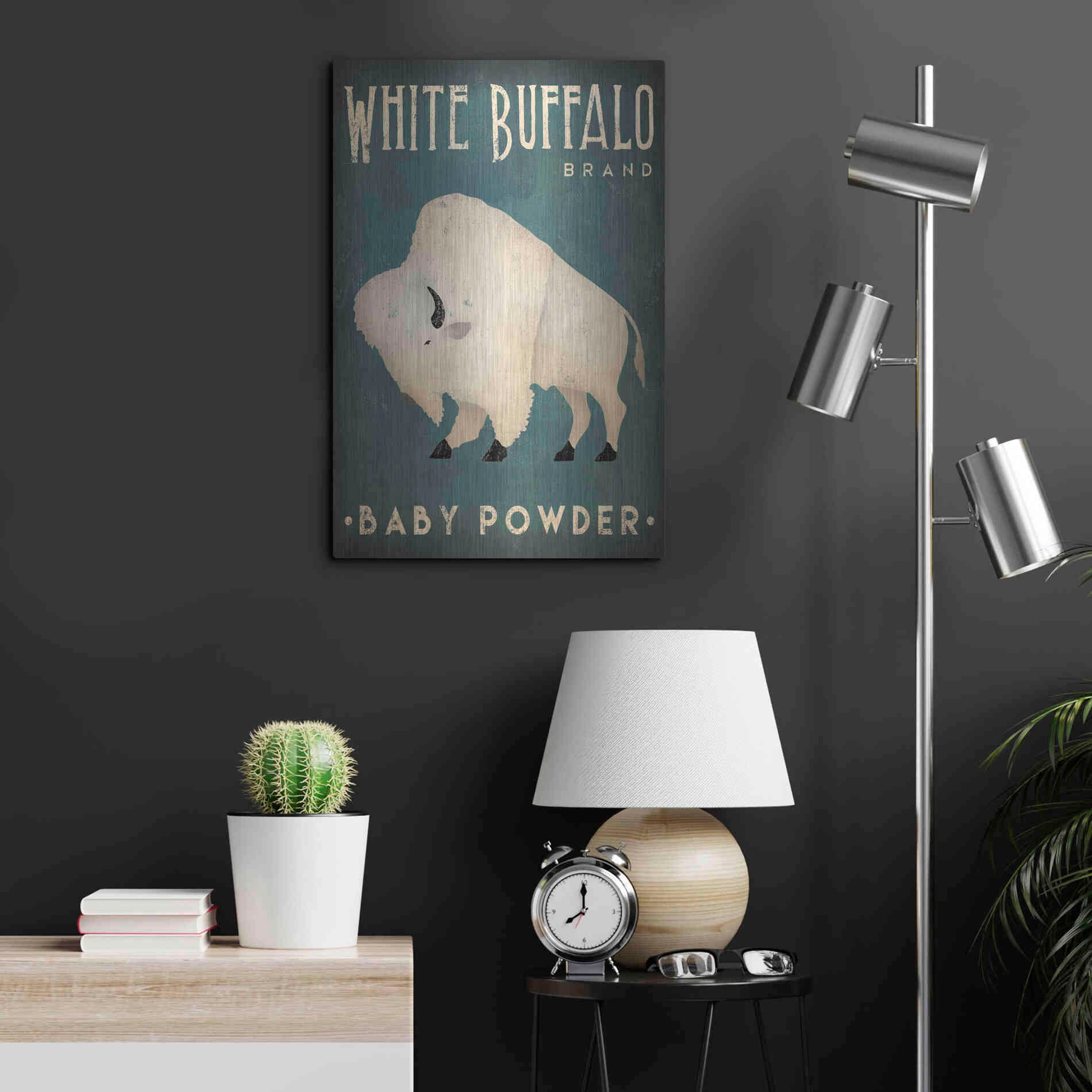Luxe Metal Art 'Buffalo Bison V' by Ryan Fowler, Metal Wall Art,16x24