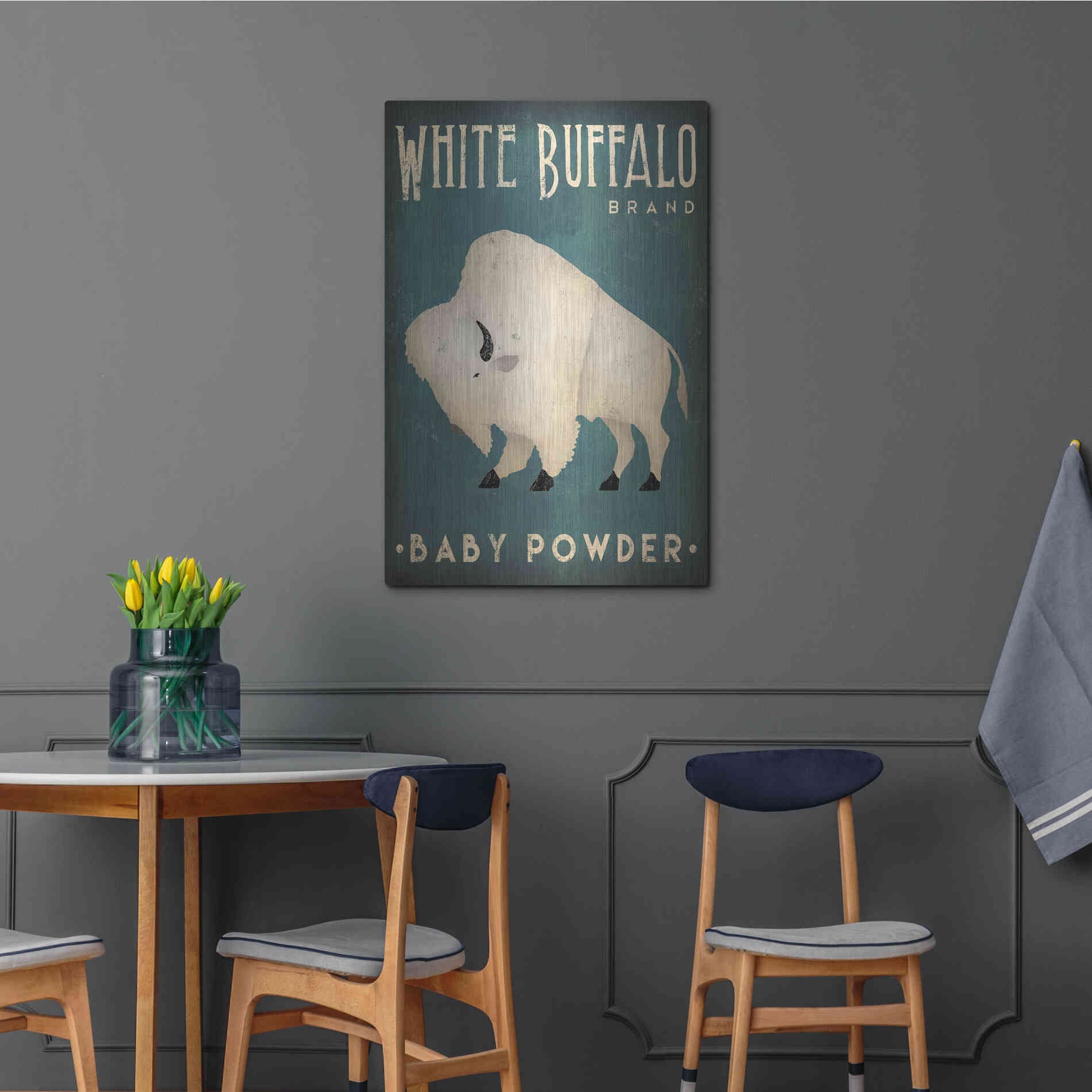 Luxe Metal Art 'Buffalo Bison V' by Ryan Fowler, Metal Wall Art,24x36