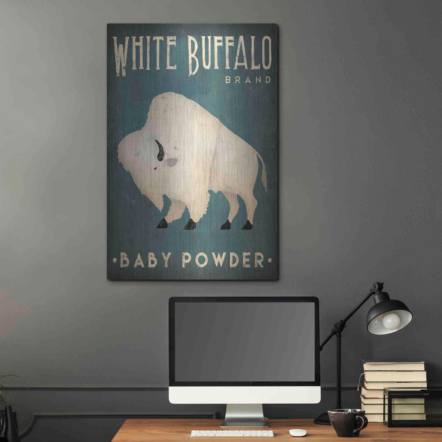 Luxe Metal Art 'Buffalo Bison V' by Ryan Fowler, Metal Wall Art,24x36