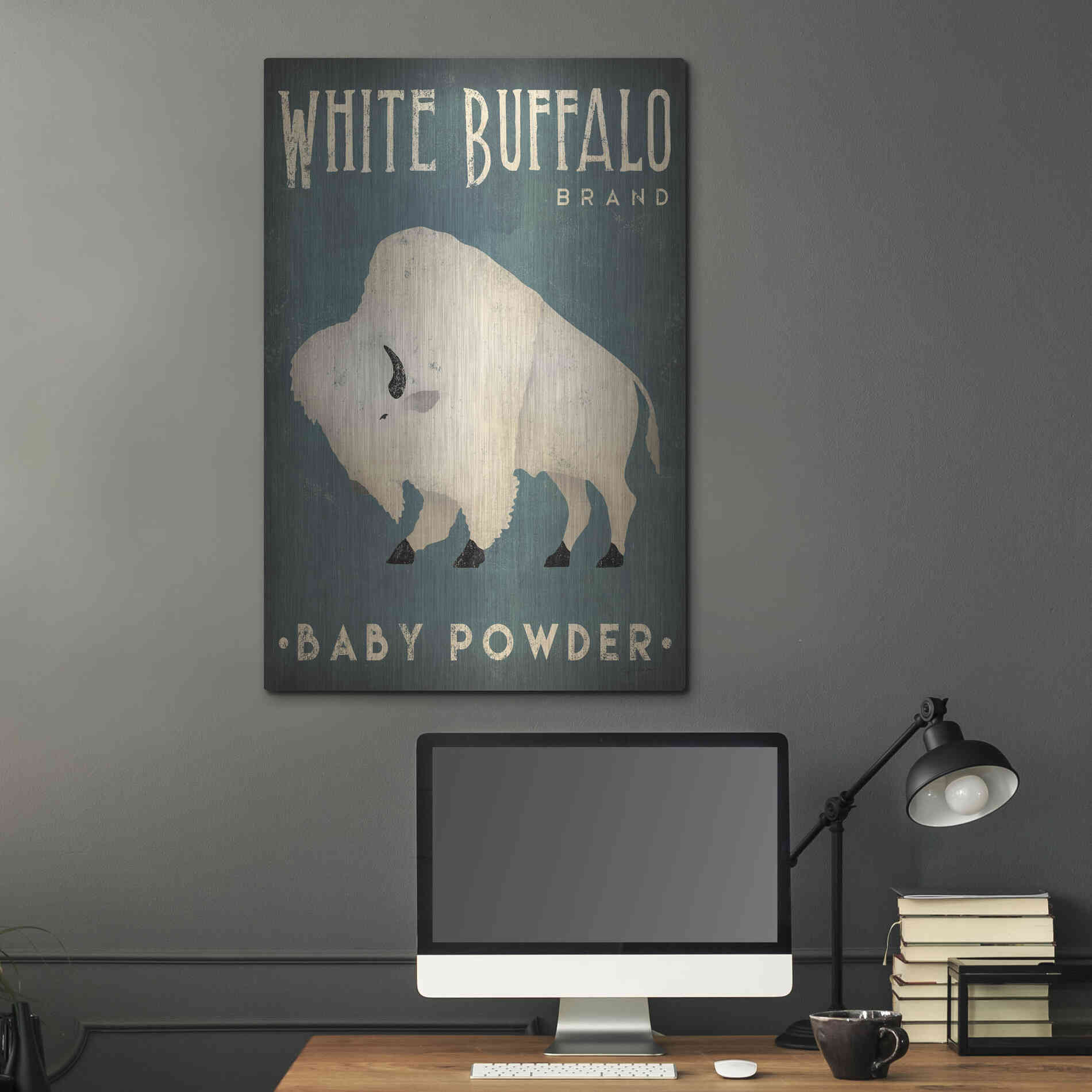 Luxe Metal Art 'Buffalo Bison V' by Ryan Fowler, Metal Wall Art,24x36